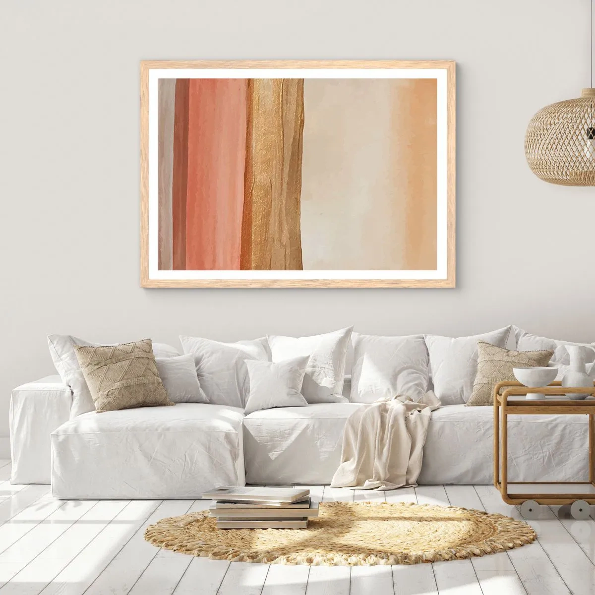 Poster în ramă de stejar deschis - Compoziție verticală - 70x50 cm