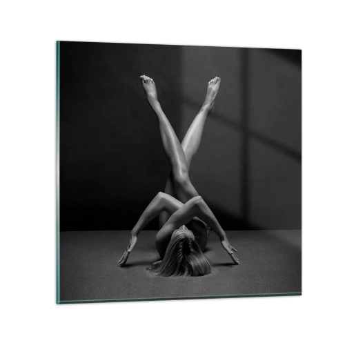 Tablou pe sticlă - Geometria nudității - 30x30 cm