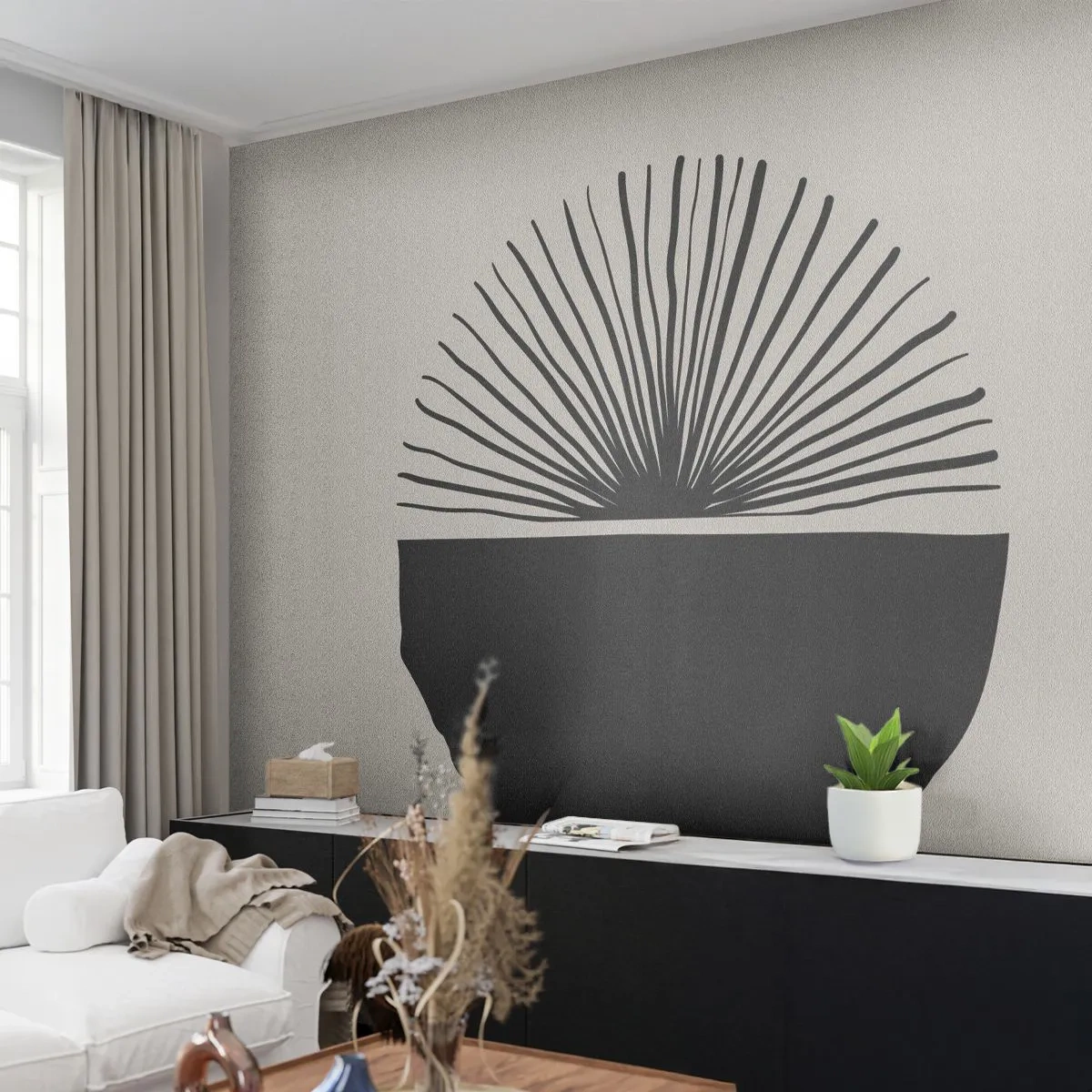 Tapet Standard Eco - Gama de posibilități - Boho, Minimalist, Schiță - 350x256 cm
