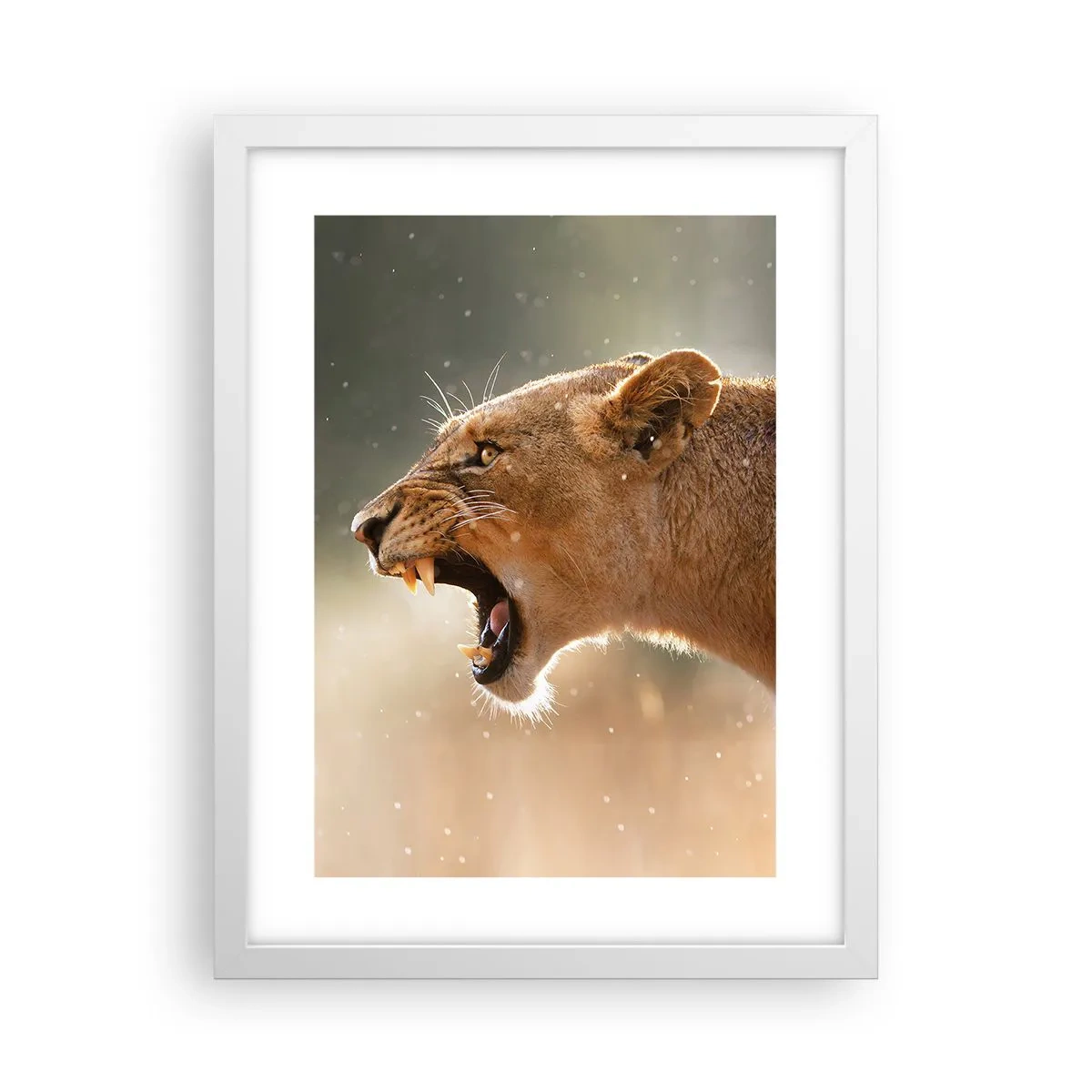 Poster în ramă albă - Încearcă să nu asculți - 30x40 cm