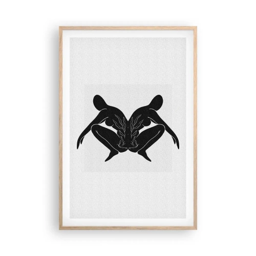 Poster în ramă de stejar deschis - Suflet comun - 61x91 cm