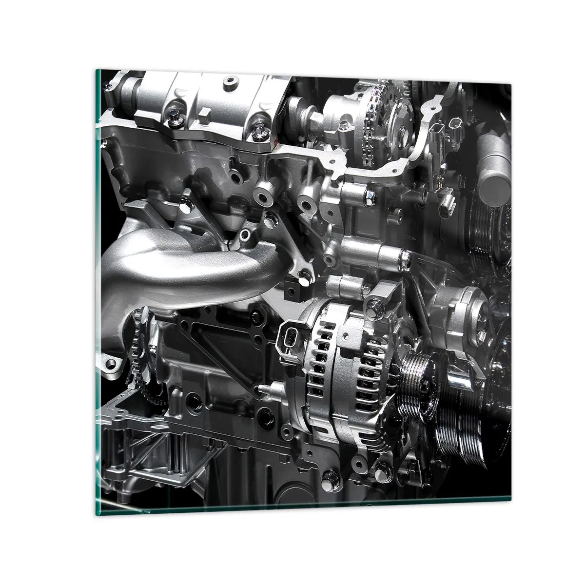 Tablou pe sticlă - De oțel, frumos, puternic - 60x60 cm