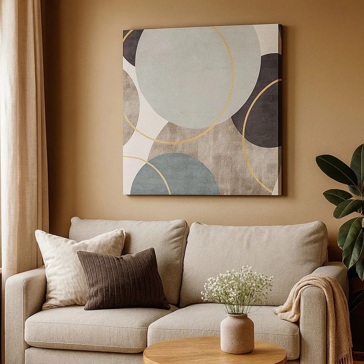 Tablou pe pânză - Roată cu roată - 30x30 cm