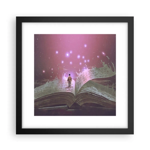Poster în ramă neagră - O invitație către o altă lume - citiți! - 30x30 cm