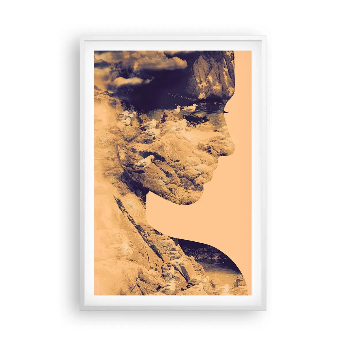 Poster în ramă albă - Frumoasă prin natura - 61x91 cm
