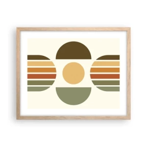 Poster în ramă de stejar deschis - În culorile pământului - 50x40 cm