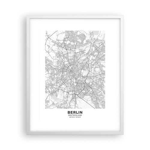 Poster în ramă albă - Floare de Berlin - 40x50 cm