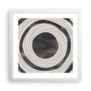 Poster în ramă albă - Direct la subiect - 40x40 cm