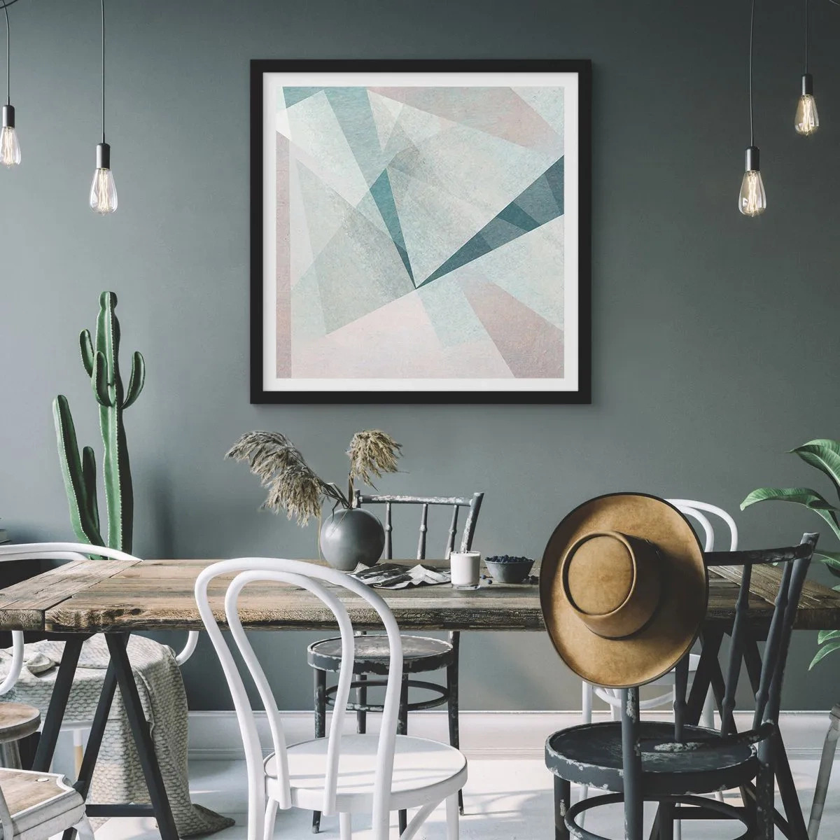 Poster în ramă neagră - Calm și totuși dinamic - 60x60 cm