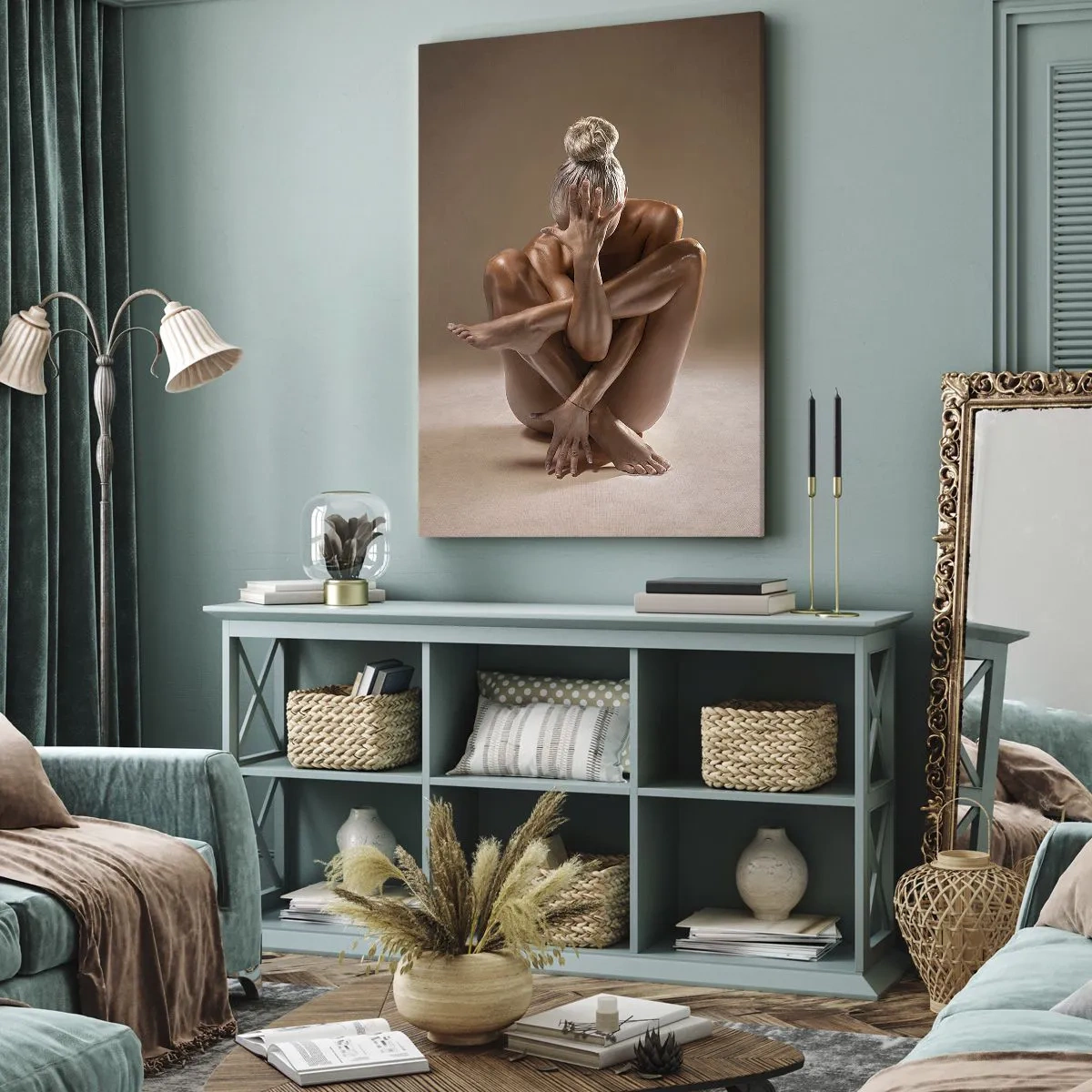 Tablou pe pânză - Unitatea trupului și a spiritului - 55x100 cm