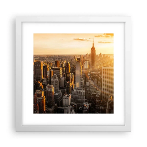 Poster în ramă albă - Crescând la soare - 30x30 cm