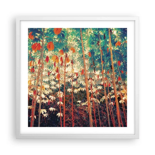 Poster în ramă albă - Viața secretă a frunzelor - 50x50 cm