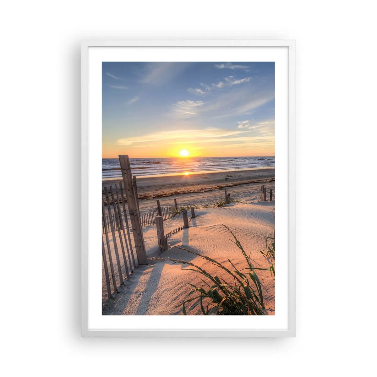 Poster în ramă albă - Strălucirea și umbra vântului - 50x70 cm