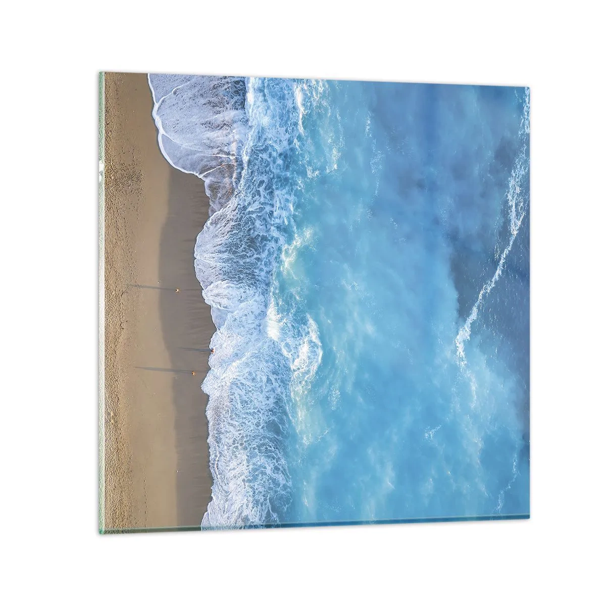 Tablou pe sticlă - Puterea albastrului - 30x30 cm