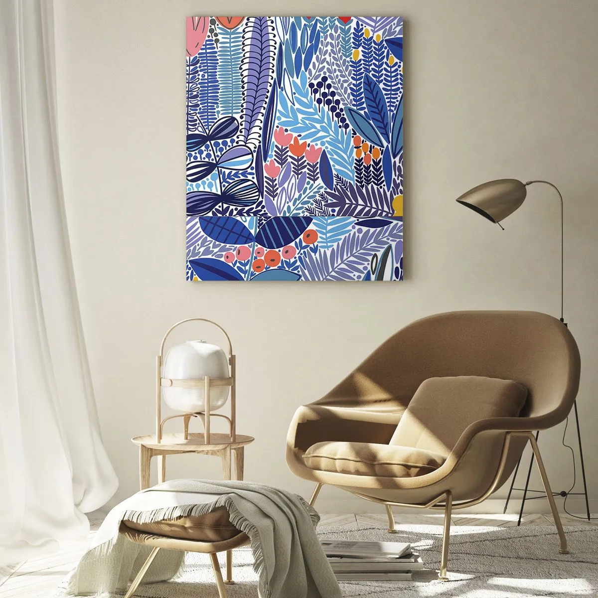 Tablou pe sticlă - Grădină havaiană - 50x70 cm