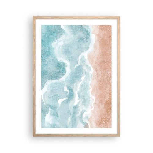 Poster în ramă de stejar deschis - Abstracția norilor - 50x70 cm