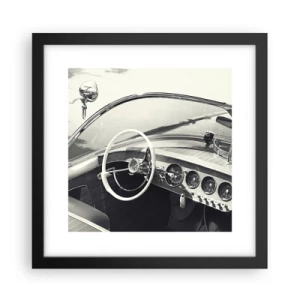 Poster în ramă neagră - E timpul pentru cei bogați - 30x30 cm