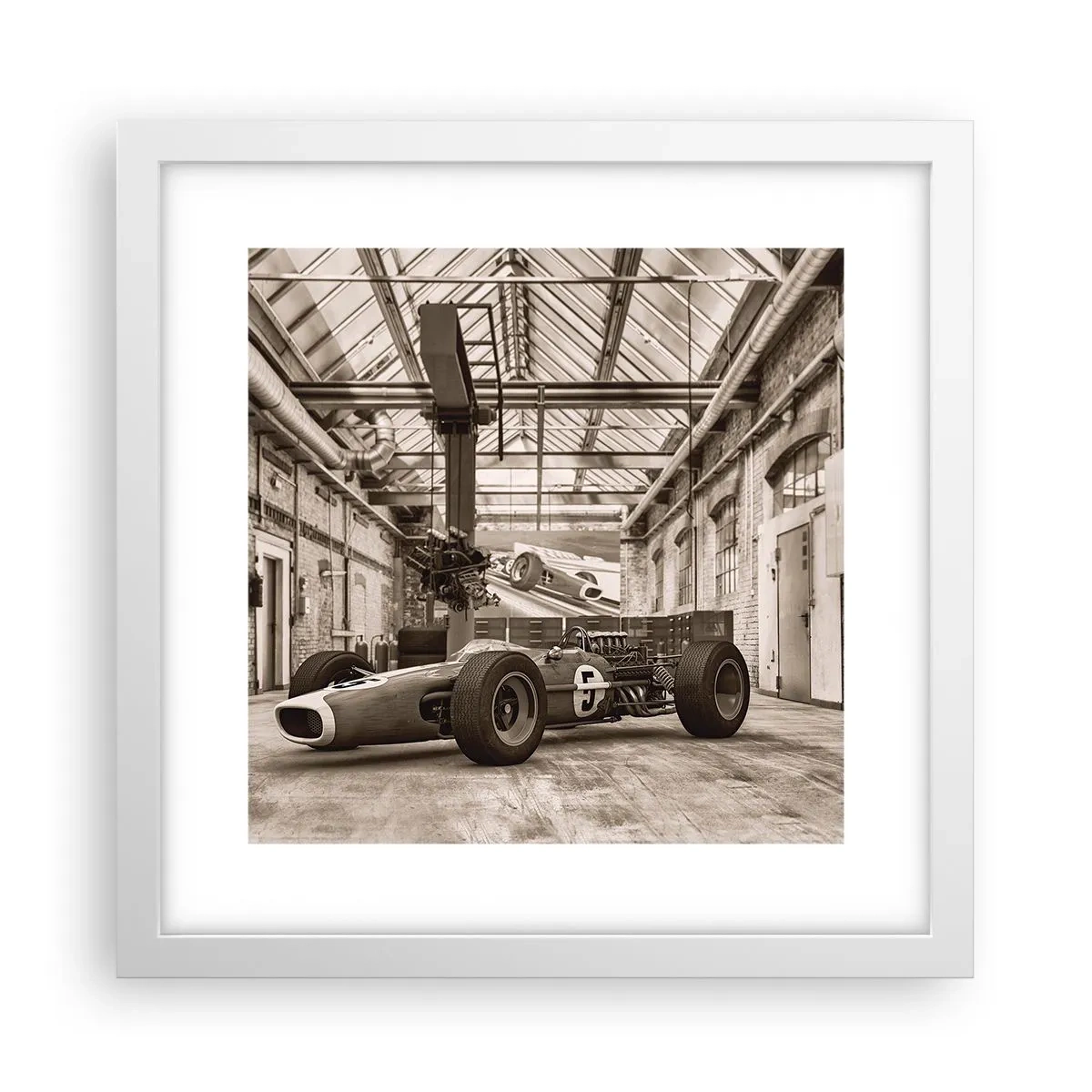 Poster în ramă albă - Odihna învingătorului - 30x30 cm