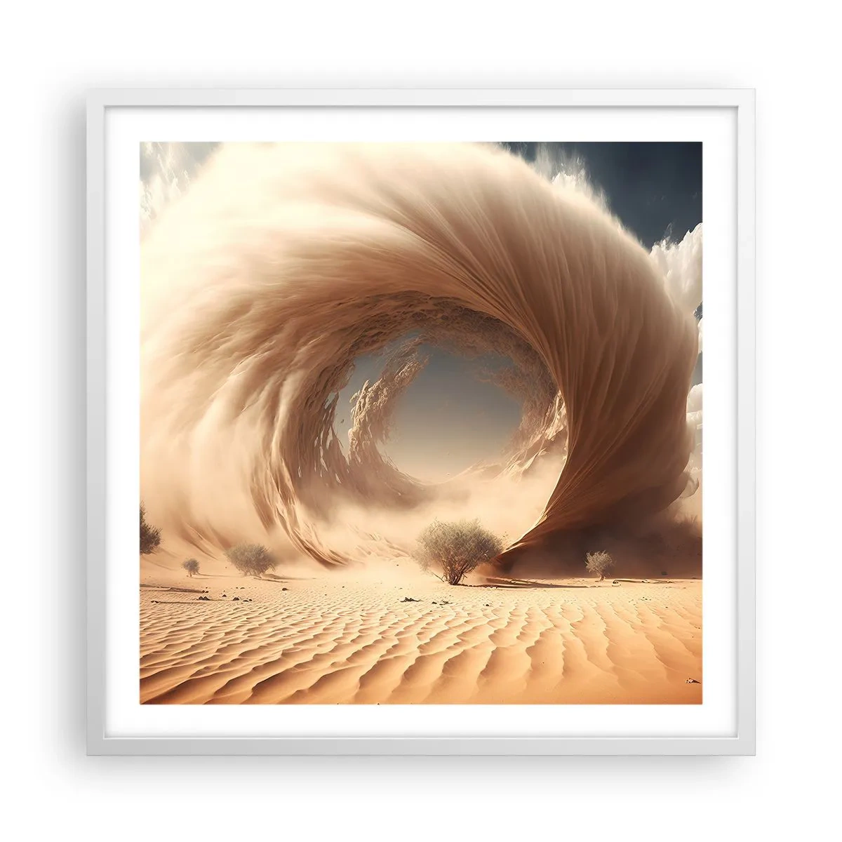 Poster în ramă albă - Portal deschis - 60x60 cm