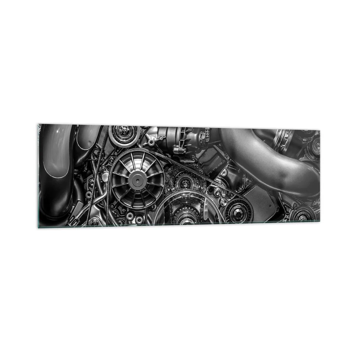 Tablou pe sticlă - Poezia mecanicii - 160x50 cm