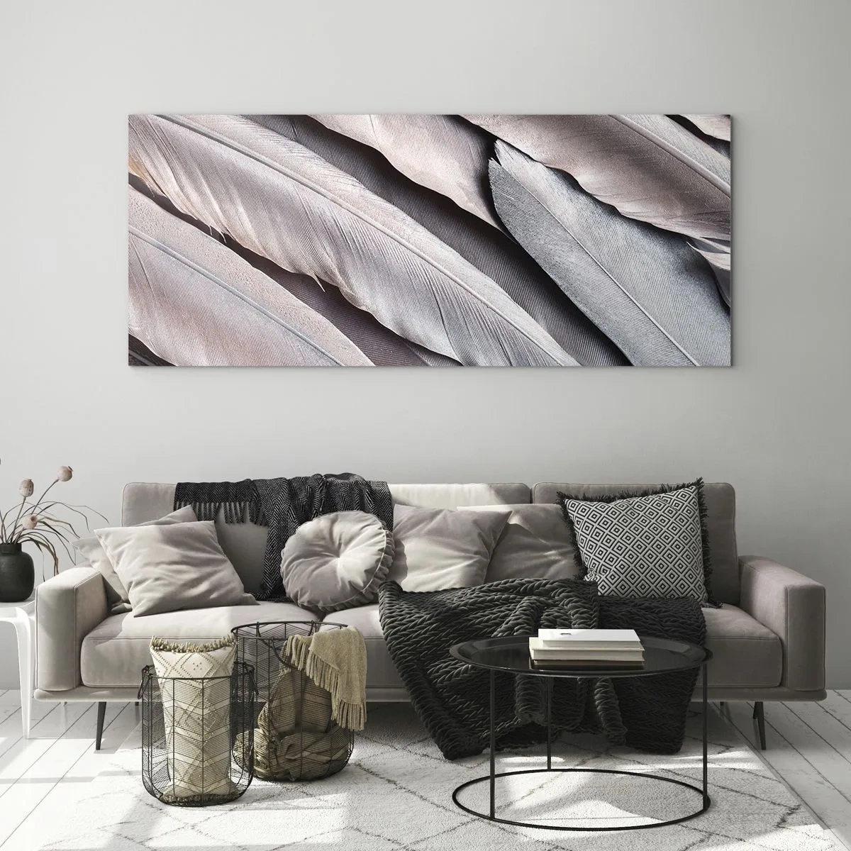 Tablou pe sticlă - Argintul roz - 120x50 cm