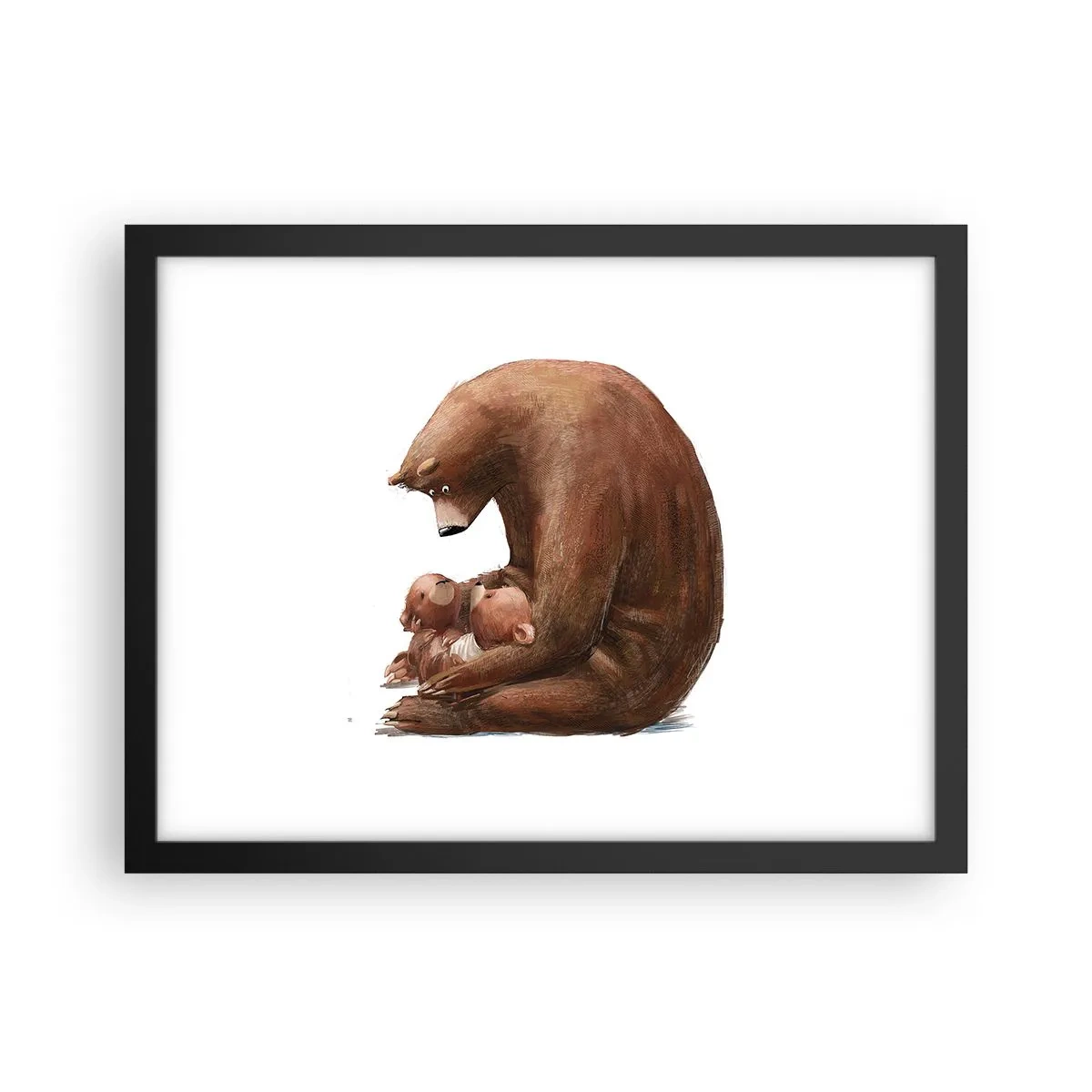 Poster în ramă neagră - Vise plăcute, copii - 40x30 cm