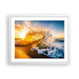 Poster în ramă albă - Joc în nisip - 50x40 cm