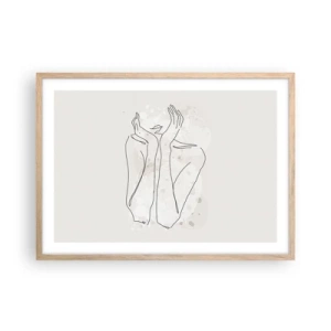 Poster în ramă de stejar deschis - Un moment pentru vis - 70x50 cm