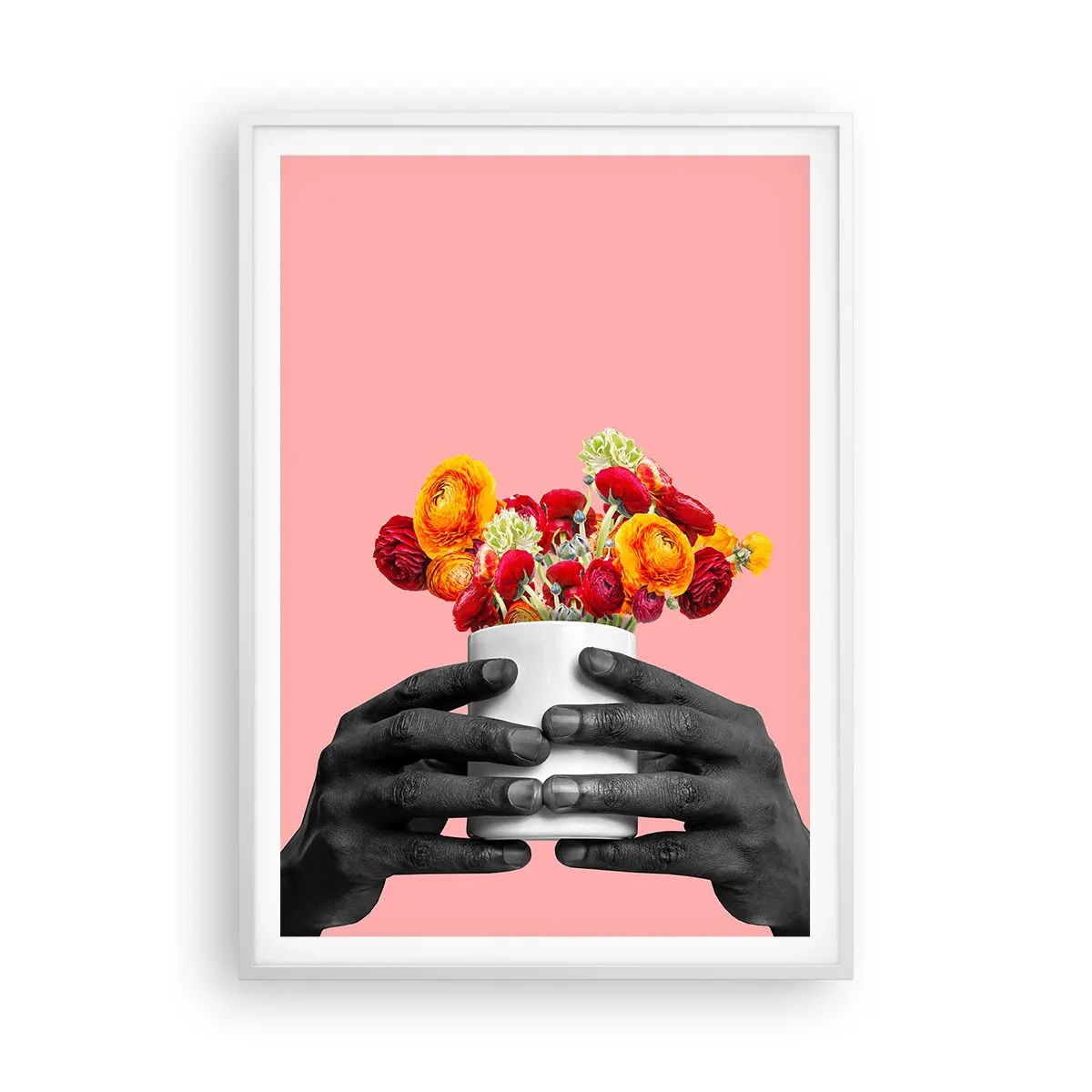 Poster în ramă albă - Apoteoza vieții - 70x100 cm