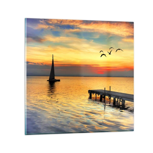Tablou pe sticlă - Retururi de seară - 40x40 cm