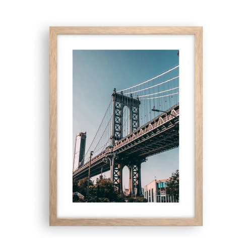 Poster în ramă de stejar deschis - În valurile orașului - 30x40 cm