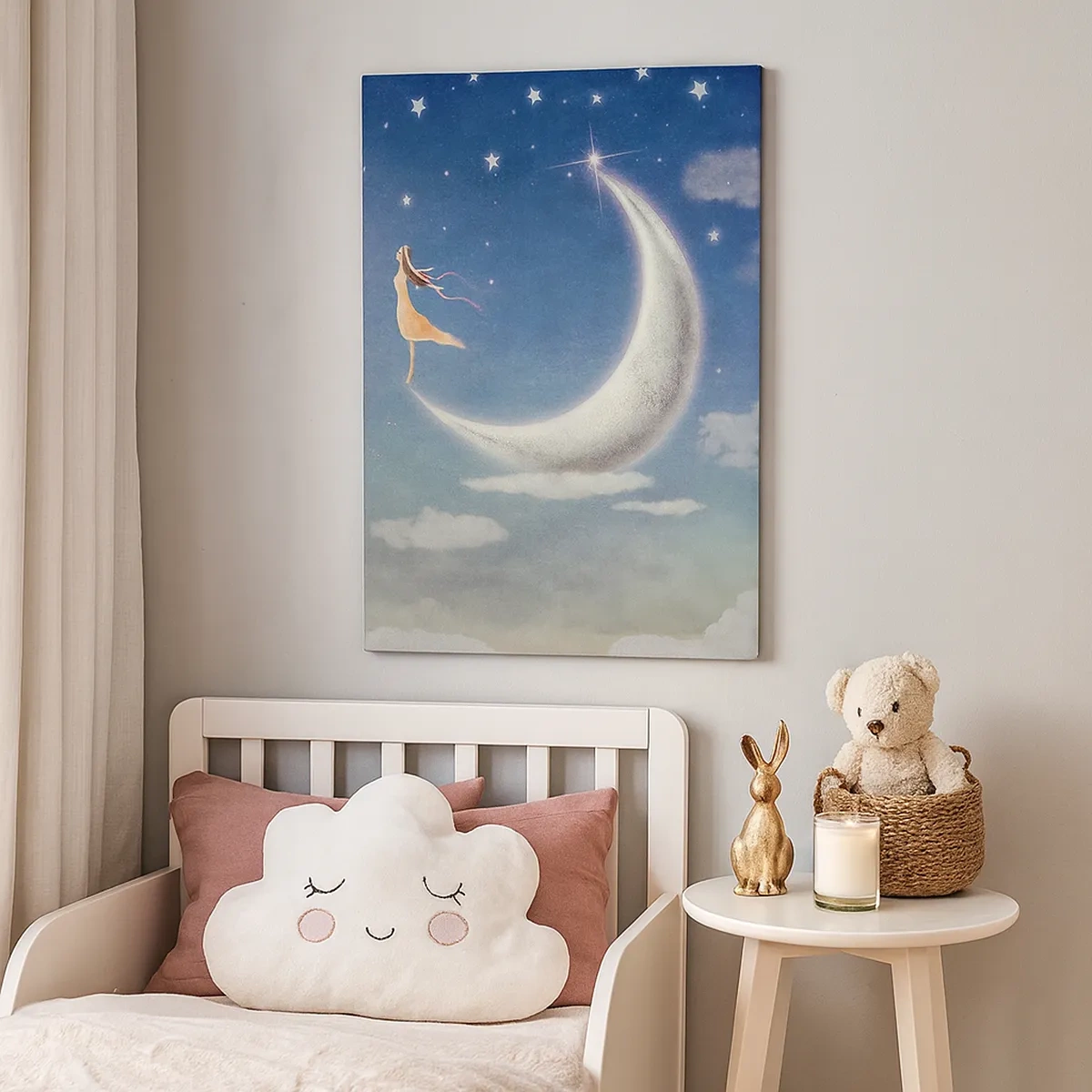 Tablou pe pânză - Provocatoare în albastru - 50x70 cm