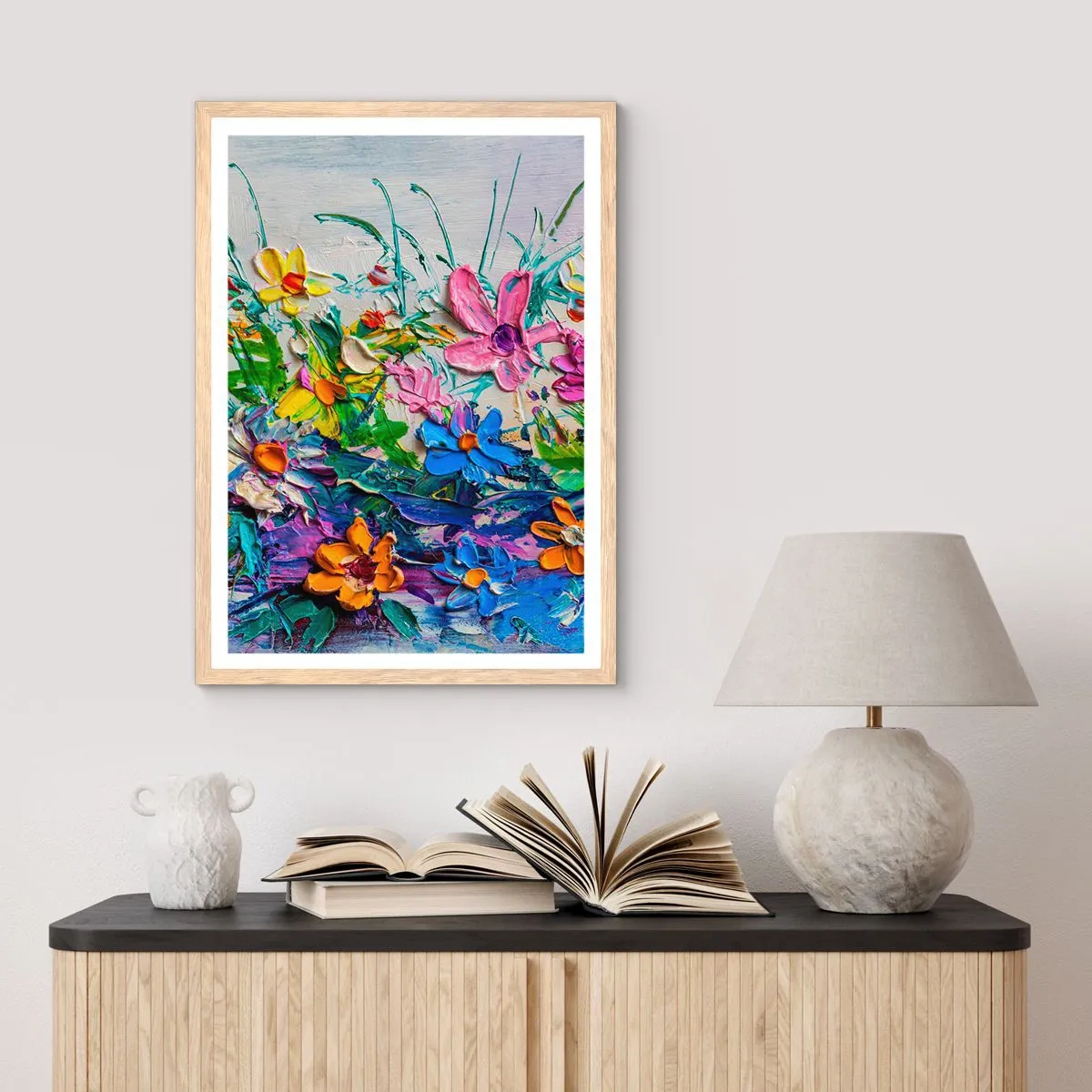 Poster în ramă de stejar deschis - Nu este deloc o natură moartă - 61x91 cm