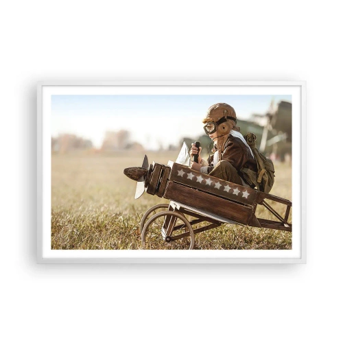 Poster în ramă albă - Porniți spre vis - 91x61 cm