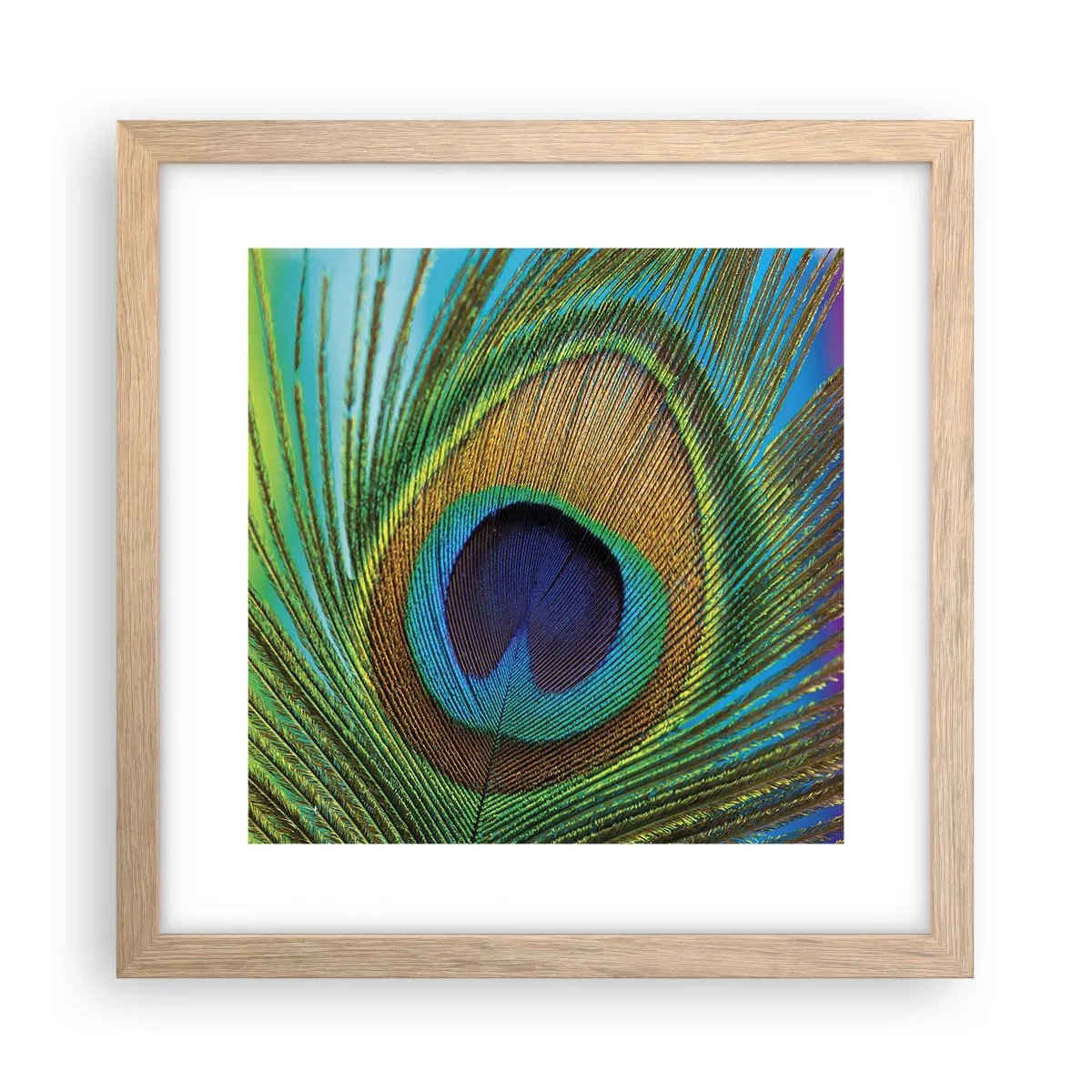 Poster în ramă de stejar deschis - Ochi în ochi - 30x30 cm