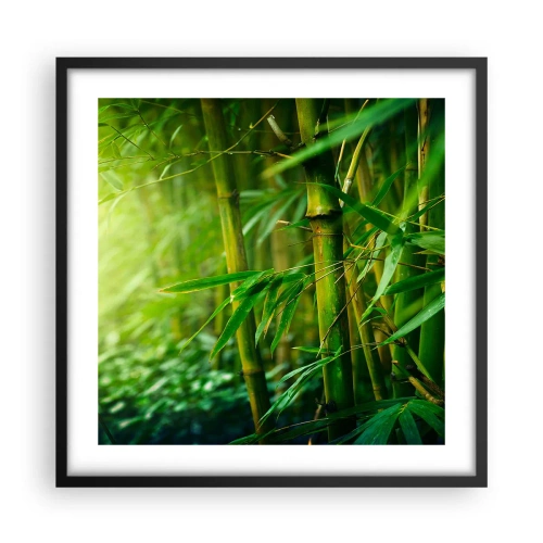 Poster în ramă neagră - Cunoașteți verdeața în sine - 50x50 cm