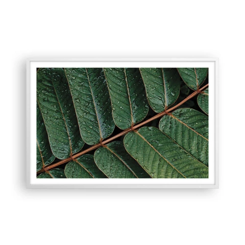 Poster în ramă albă - Într-un ritm verde - 91x61 cm