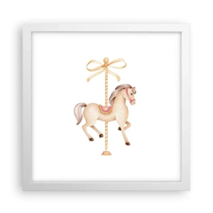 Poster în ramă albă - Într-un trap grațios - 30x30 cm