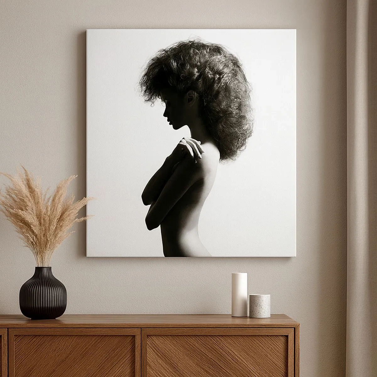 Tablou pe pânză - Ca o floare pe o tulpină subțire - 30x30 cm