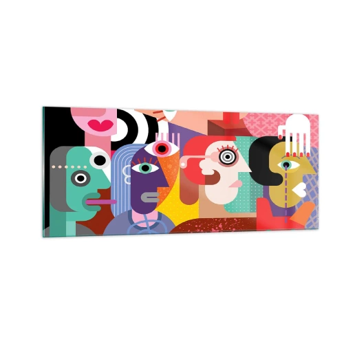 Tablou pe sticlă - Am venit de la domnul Picasso - 100x40 cm