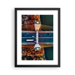Poster în ramă neagră - Din pădure spre apă - 30x40 cm