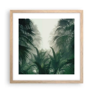 Poster în ramă de stejar deschis - Mister tropical - 40x40 cm