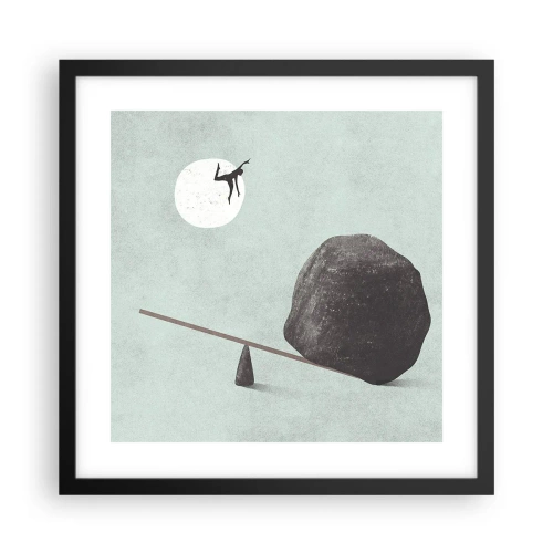 Poster în ramă neagră - Visul îndeplinit - 40x40 cm