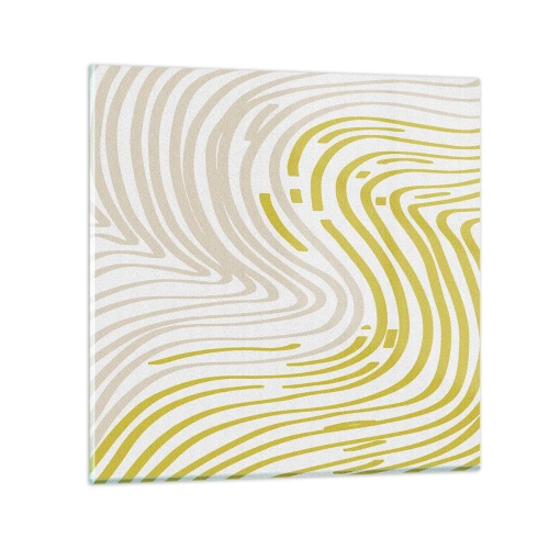 Tablou pe sticlă - Compoziție cu cambrare ușoară - 30x30 cm