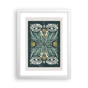 Poster în ramă albă - Ca un decupaj folcloric - 30x40 cm