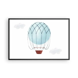 Poster în ramă neagră - Complet în nori - 91x61 cm