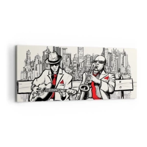 Tablou pe pânză - Improvizație la New York - 120x50 cm