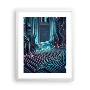 Poster în ramă albă - Iată la ce mă gândesc... - 40x50 cm