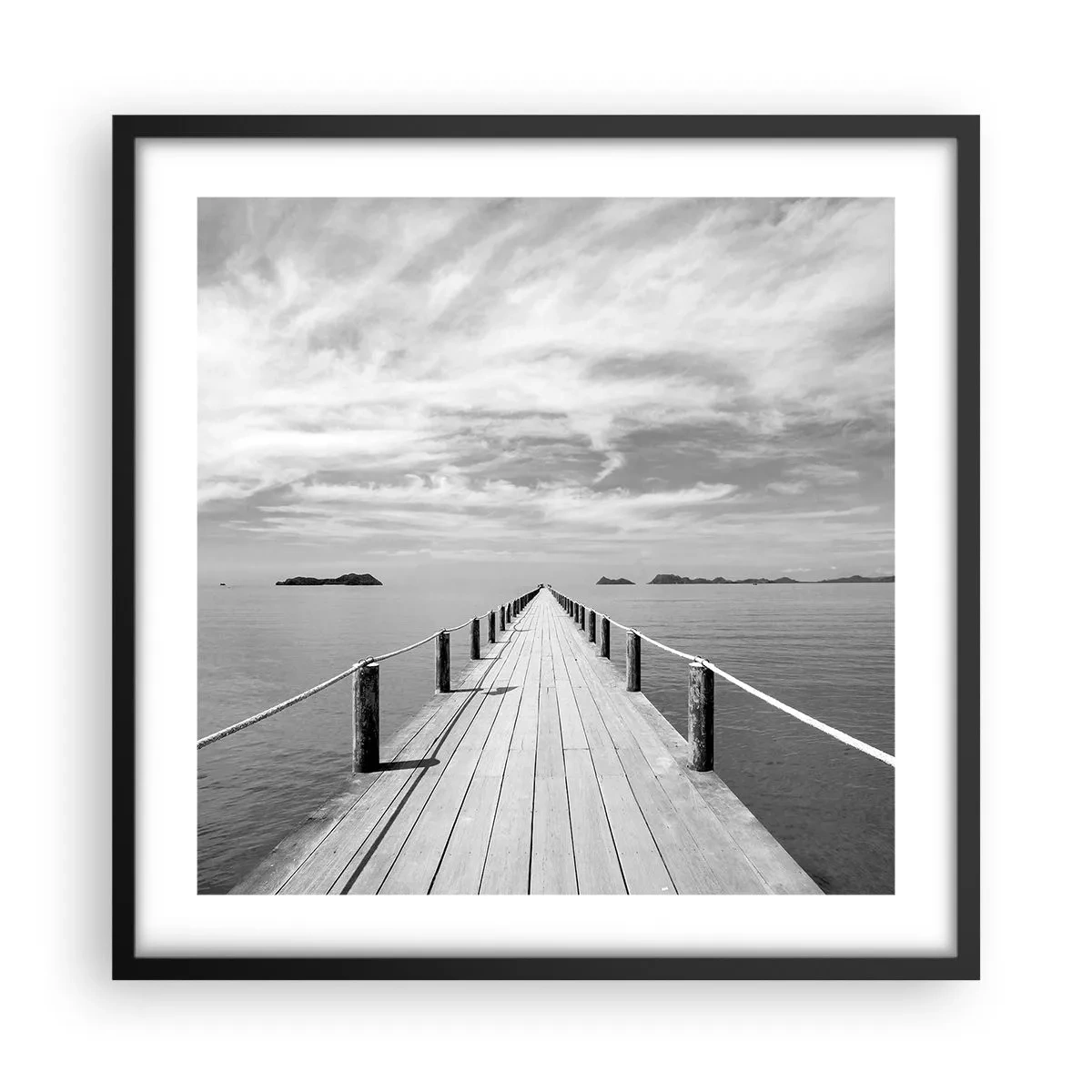 Poster în ramă neagră - Ce zici de o călătorie... - 50x50 cm