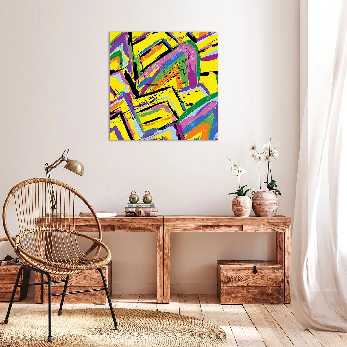 Tablou pe pânză - Strigă de bucurie - 40x40 cm